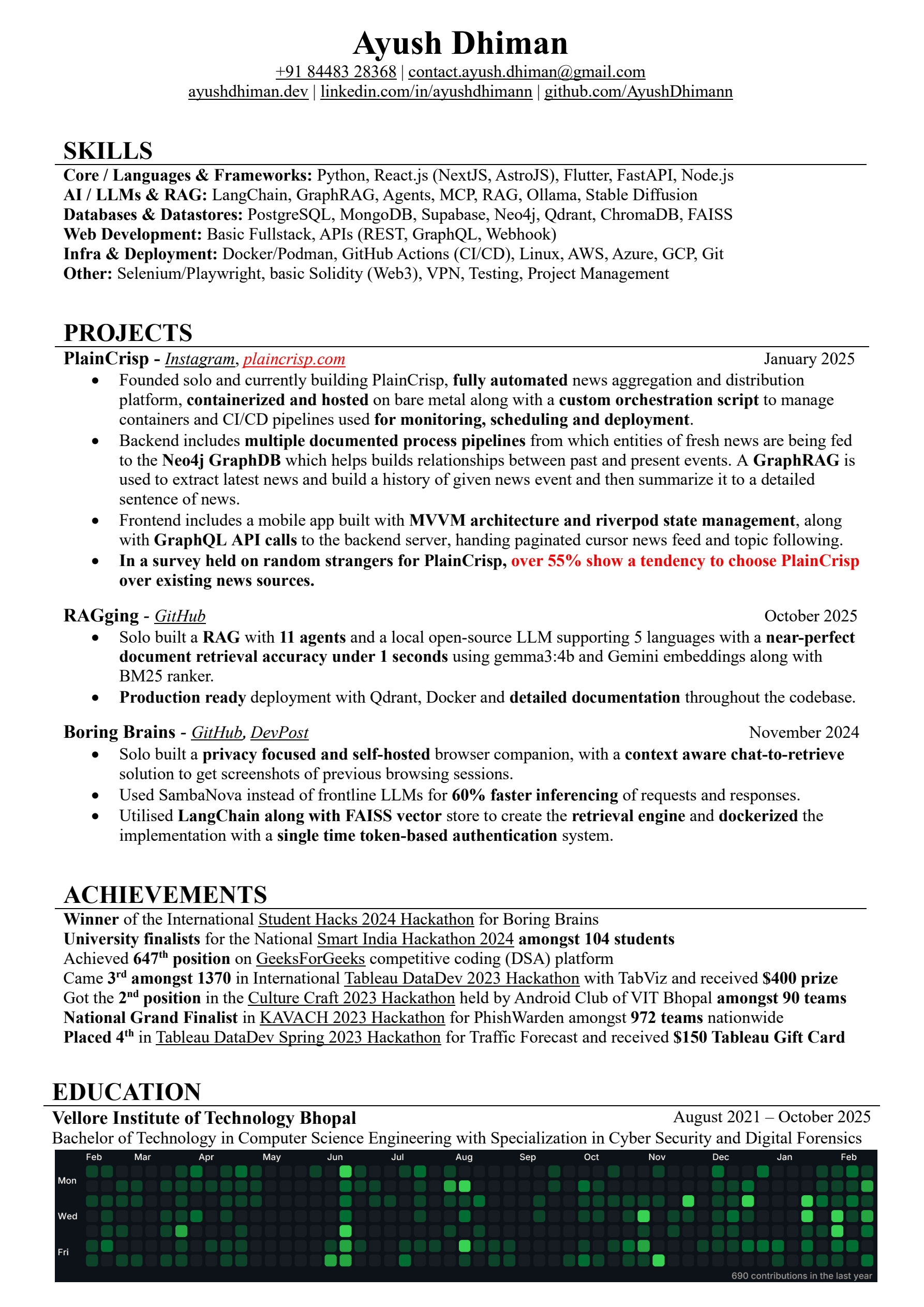 Ayush Dhiman resume preview