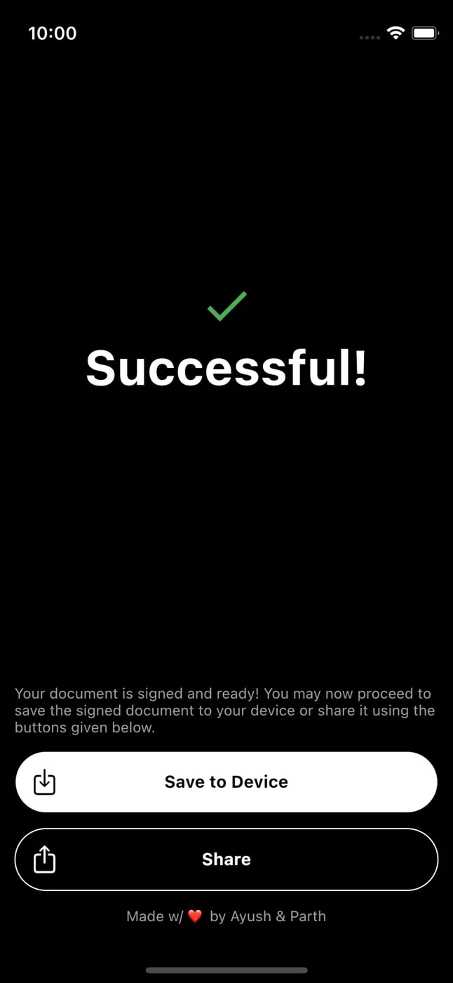 Signature Complete